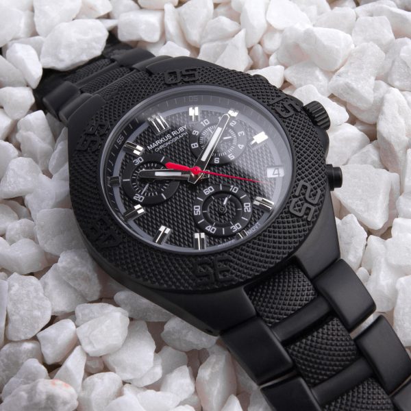 Markus Ruby Chronograph Black Steel -291