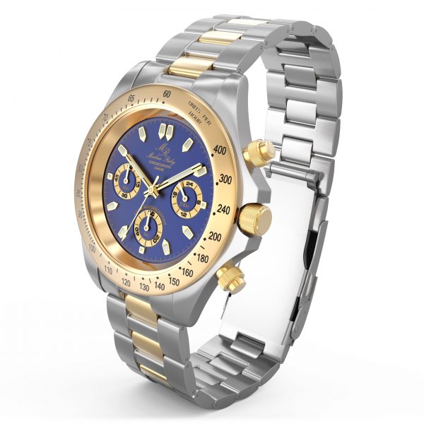 Dakar Chronograph Two Tone Blue Dial-297