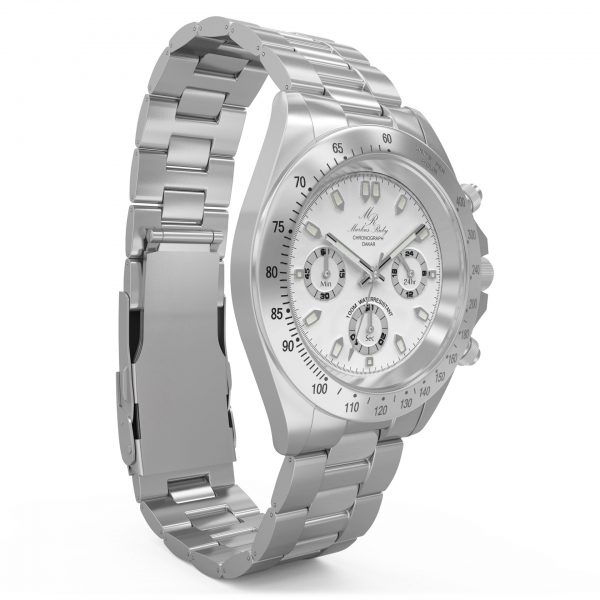 Dakar Chronograph Steel White Dial-48