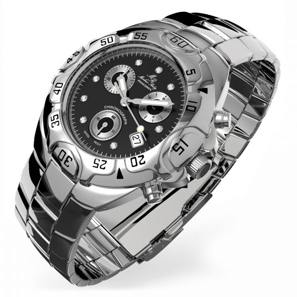 Poseidon Platinum Chronograph Black Dial-195